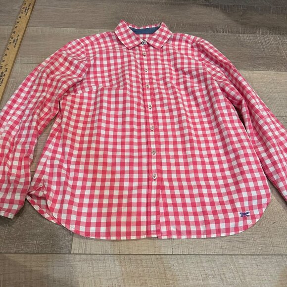 TALBOTS WOMENS PINK PLAID SHIRT LONG SLEEVE BUTTON UP SMALL PETITE - Picture 2 of 8